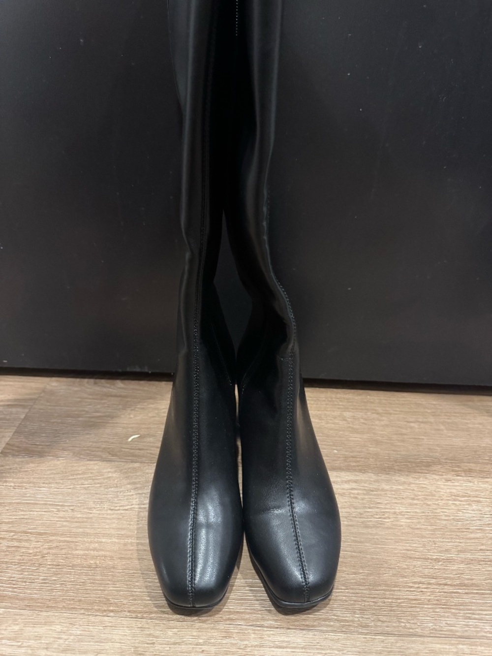 Tall Black Leather Boot
